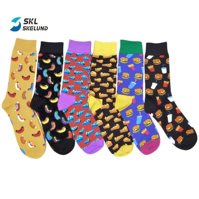 China Wholesale Fashionable Mens Happy Socks QUICK DRY For Male Funny Happy Socks Calf Tube Crew Mid Dress Socks Patterned Custom Socks for sale