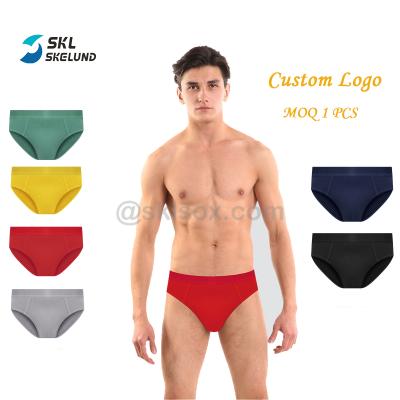 China Dropshipping Antibacterial Hot Selling Wholesale Men's Underwear Boxer Briefs 95% Cotton Custom Logo Designs Men Underpants Plain Men's Briefs for sale