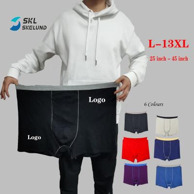 China Antibacterial Wholesale MOQ 1 Logo Big Size Men Underwear custom made plus size breathable big size men's cotton boxer underwear big and tall for sale