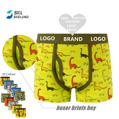 China Wholesale Breathable Cute Cartoon Boys Underwear Kids Dinosaur Boy Boxer Cool Custom Brief Shorts Children Kids Underwear for sale