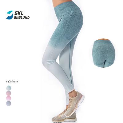 China Plus size workout womens leggings Ombre plus size butt crack! crack! Lifting Up Seamless Yoga Ombre Yoga Pants Ombre Fitness Legging for sale