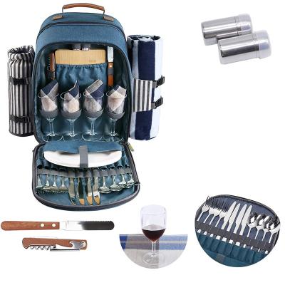 China Waterproof Picnic Backpack for 4 Person Set Pack with Insulated Waterproof Pocket for Outdoor Family Camping for sale