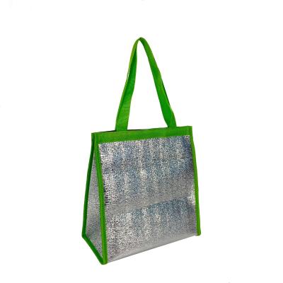 China Eco-friendly Thermal Disposable Lunch Food Cooler Bags Non Woven Lunch Bag Customized Logo Printed Food Bag for sale