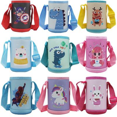 China Kids Thermal Waterproof Warm Sleeve Bag Custom Water Bottle Animals Pattern Child Bottle Bag With Adjustable Shoulder for sale