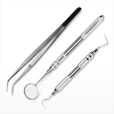 China Dental Hygiene Aluminum Size Quality Stainless Steel Dental Mirror Kit/Tweezers Probe/University Explorer and Other Dental Equipment for sale