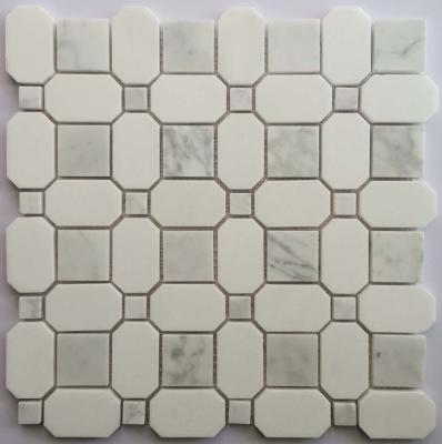 China Modern Carrara White Marble Mosaic Marble Tile For Wall And Floor Te koop