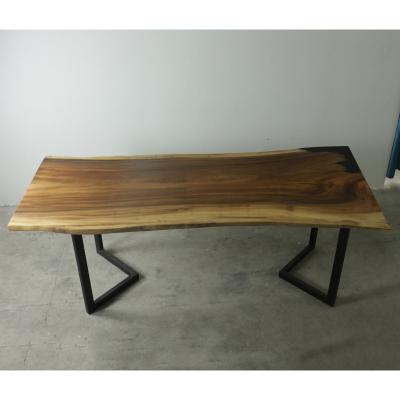 China Walnut Adjustable High End Modern Living Wood Color Coffee Table Solid Wood Dining Tables (Size) Te koop