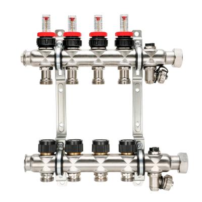 China DR-1601 Stainless Steel Manifolds With Flowmeter Modern Floor Heating at Its Finest for sale