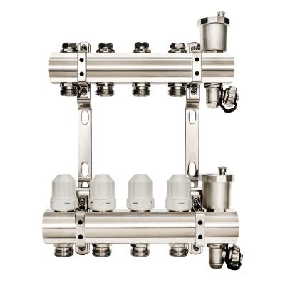 China Modern Design Chrome Brass DR-1413 Digital Hvac Heating Underfloor Manifolds Manifold for sale