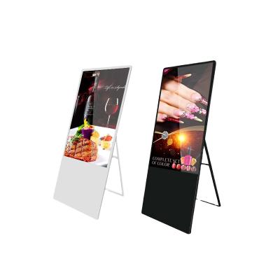 China 43 Inch Indoor Portable Display Frame Portable Kiosk Advertising Boards for sale