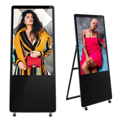 China Indoor Stand Portable Digital Signage Player 43 Inch Advertising Kiosks Advertising Screen Display for sale