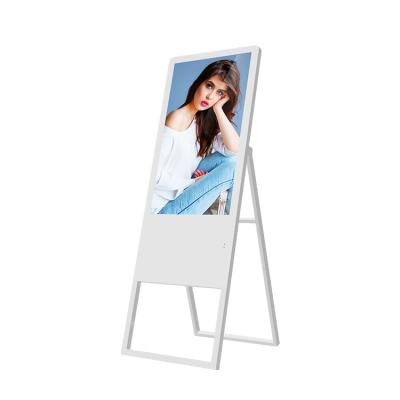 China Floor Standing 43 Inch Portable Android Free Standing Advertising Boards System Portable Digital Signage for sale