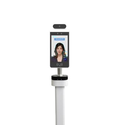 China HUSHIDA Inspection Accurate 8 Inch Face Recognition Body Temperature Screening Device for sale