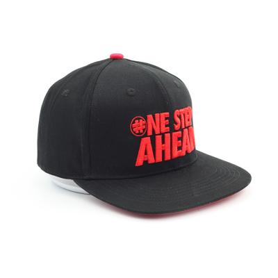 China New design black embroidery custom cotton snapback hats hip hop hat vintage custom snapback cap for sale