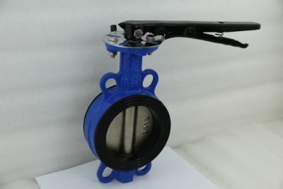 China Rubber Lined Wafer Type Butterfly Valve End Connection Zero Leakage for sale