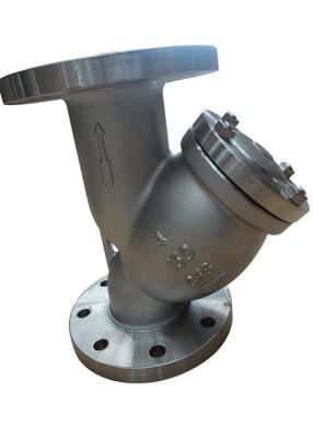 China Black Cast Steel Flanged Y Type Strainer Class 300 Long Working Life for sale