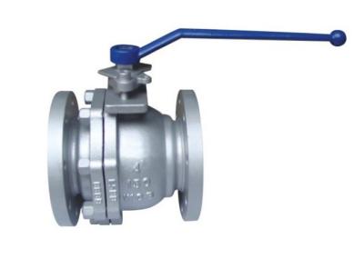 China PTFE Seat Cast Steel Ball Valve , Flange End Ball Valve PN16 Lever for sale