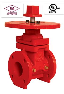 China 300PSI Cast Iron Gate Valve / Resilient Wedge Gate Valve Fire Safe Design for sale