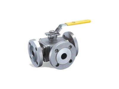 China Pneumatic 3 Way Ball Valve Stainless Steel PSI Handle Eco - Friendly for sale