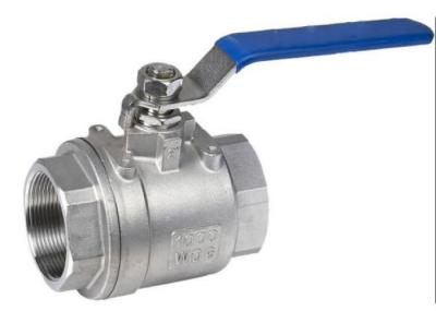 China 1 2 Inch Threaded Ball Valve 2PC SS316 Fluid Resistance 1000 WOG Pressure for sale