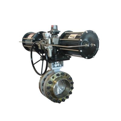 China Electric Actuator Triple Wafer Type Butterfly Valve ASTM A216 WCB ASTM CF8M for sale