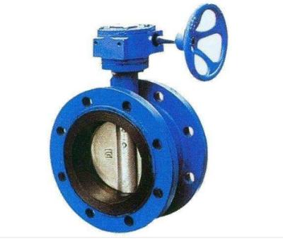 China Double Flanged Cast Steel Butterfly Valve Adjust Tightness With Hand Wheel Dn50 - Dn400 for sale