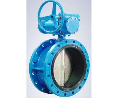 China Flanged Resilient Sealing Cast Steel Butterfly Valve 1.0MPa / 1.6MPa Blue Color for sale