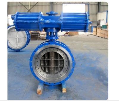 China Pneumatic Metal Seated Butterfly Valves DN300 PN10 For Industrial Waste Water for sale