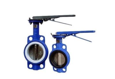 China Manual Operated Wafer Cast Steel Butterfly Valve Ductile Iron GGG40 Body for sale