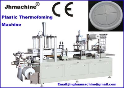 China New Condtion PP Transparent Sheet Automatic Plastic Lid Machine/Thermoforming Machine for sale