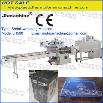 China Note book Auotmatic shrink wrapping /flow Pack Machine With Strink Tunnel CE Standard for sale