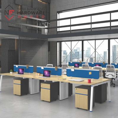 China Modern Office Furniture Metal Table Frame 6 Person Office Workstation Furniture Leg Metal Iron For Workstation Table for sale