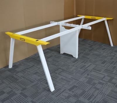 China Guangzhou Modern Manufacturer Fashionable Furniture Leg Metal Table Frame For 4 Person Workstation Table for sale