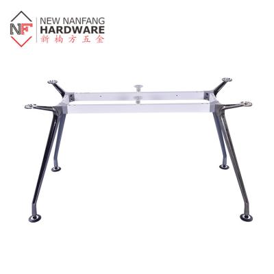 China Convertible Modern Office Table Desk Leg Chrome Finish Furniture Legs Desk Table Metal Frame For Executive Office Manager Computer Desk for sale