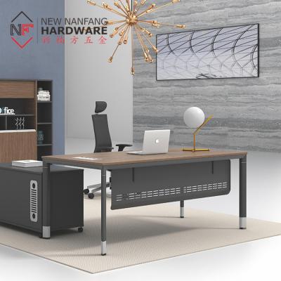 China Guangzhou Factory OEM Modern Office Manager Executive Metal Steel Table Frame for sale