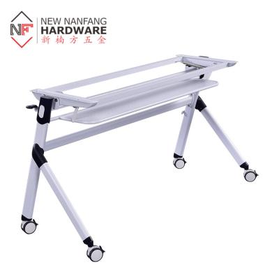 China Modern Foldable School Student Forming Foldable Desk Frame With Wheel Movable Desk Folding Table for sale