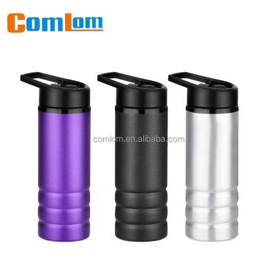 China CL1C-G182 Comlom 550ml Viable Aluminum Water Bottle Wide Mouth With Flip Straw, Cylinder Shape for sale