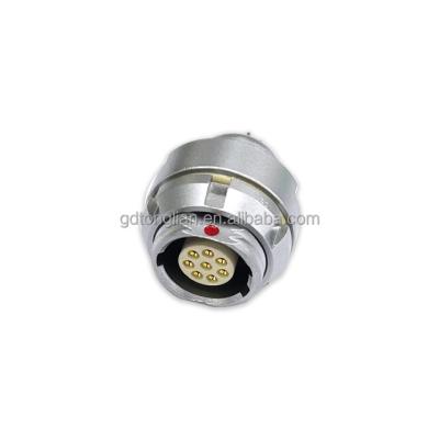 China Microwave DBP Panel Mounted 8pin Push Pull Circular Connector IP68 Waterproof M12*1 Series Female Final Connector for sale