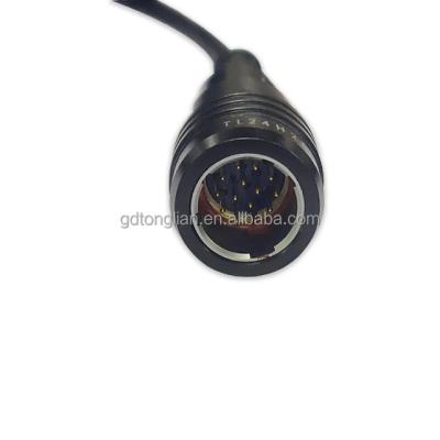 China audio & TL24 CMA 5N14 Audio Video Connector With 14 Conductors Male Audio And PU Video Cable Environmental for sale