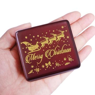 China Red Wooden Game Melody Music Creative Marketing Gift Popular Rocker Arm Professional Wholesale Wine Music Box Movie for sale