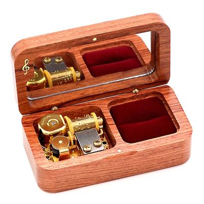 China Creative Engraving Ring Music Box DIY Gift Wedding Band Custom Wholesale Custom Made Engagement Rectangular Music Box Music Box for sale