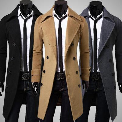 China Wholesale QUICK DRY Men's Trench Coat Slim Men's Jackets And Coats Long Overcoat Crossover Coat Men Winter Windproof Outerwear for sale