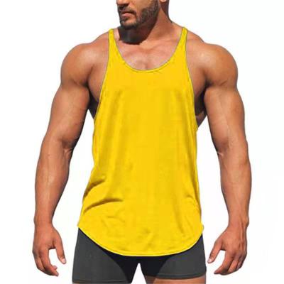 China QUICK DRY Custom Fitness Gym Tank Top Vests Singlets Print China Supplier Customize Sports O-Neck Summe Casual 100% Cotton Men for sale