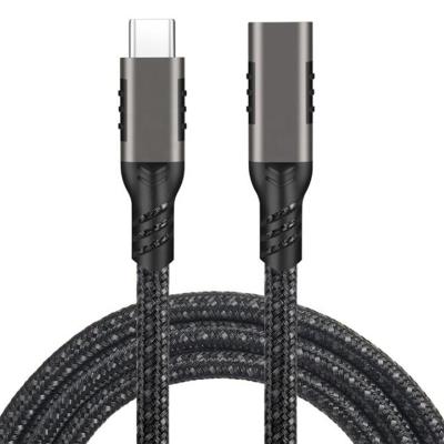 China MP3/MP4 Player 100W USB3.2 Gen2 10GBps Male USC-C to Female Type C Extension Data Sync Charging Cable for Switch Macbook Phone Nylon Cable for sale