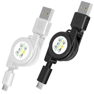 Cina MP3/MP4 Player Flexible Retractable Micro USB A To USB 2.0 Micro B Male Cable USB Data Sync Charger Cables For Android Mobile Phones 75CM in vendita