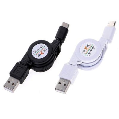 China Mobile Phone Retractable Cell Phone Type C Cable Type C Data USB 3.1 Synchronization Charging USB Cord for sale