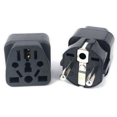 China 16A/250V Universal Residential/General Purpose Italy Switzerland India UK USA AU To Germany Schuko Travel Plug 4.8mm*2Pin AC Power Plug Adapter en venta