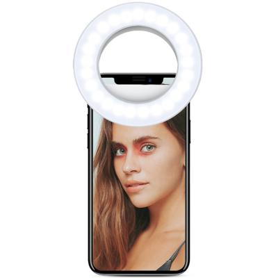 Κίνα PC+ABS Universal Phone Selfie Ring Clip Fill Light Up Lamp Selfie LED Ring Flash Light Portable Mobile For All Cellphones Protection προς πώληση