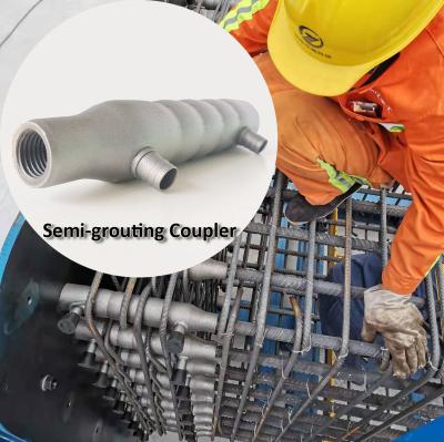 China 12mm 40mm Industrial Rebar Grout Filled Steel Socket Coupler for sale