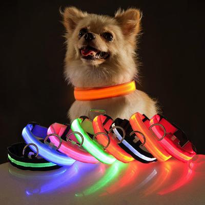 China Thoughtful luxury good price led light pet waterproof custom usb rechargeable rechargeable led dog collar for sale